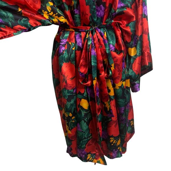 Vintage Victoria Secret Floral Kimono Robe Womens Size L - Picture 4 of 10